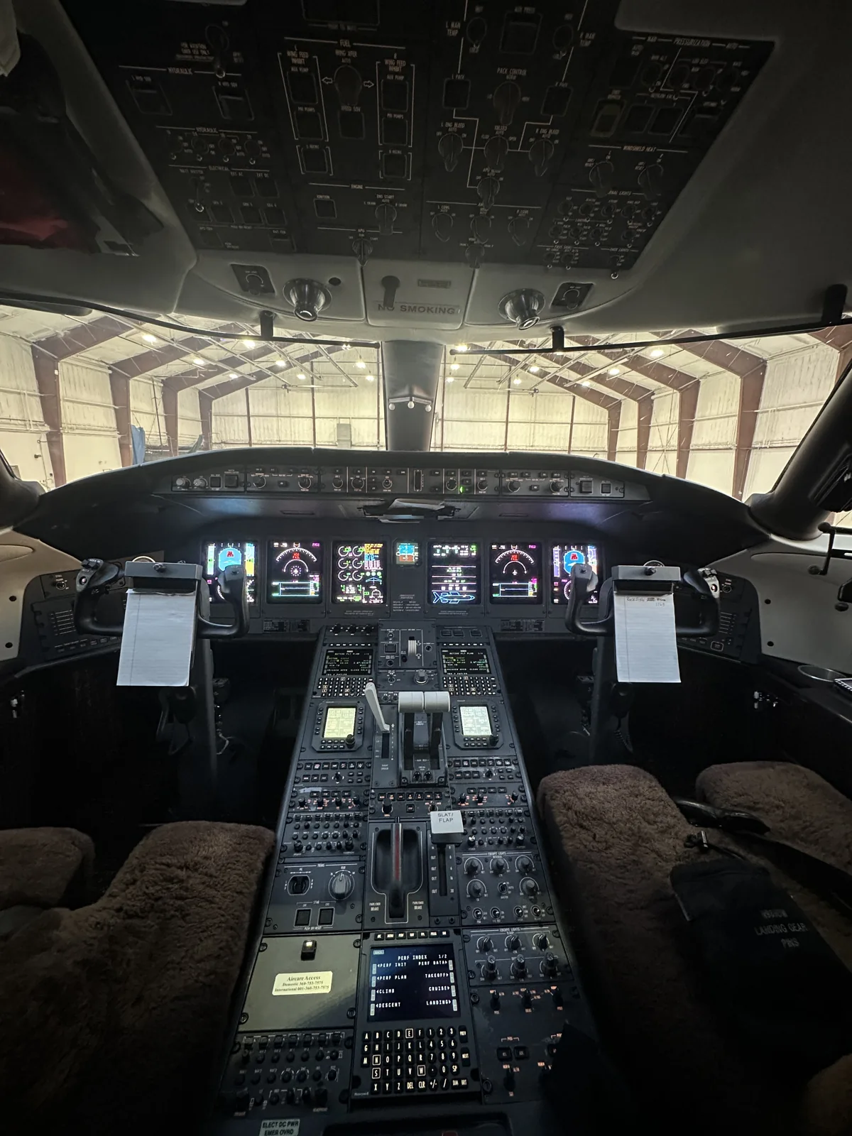 Flight-deck instruments and controls.