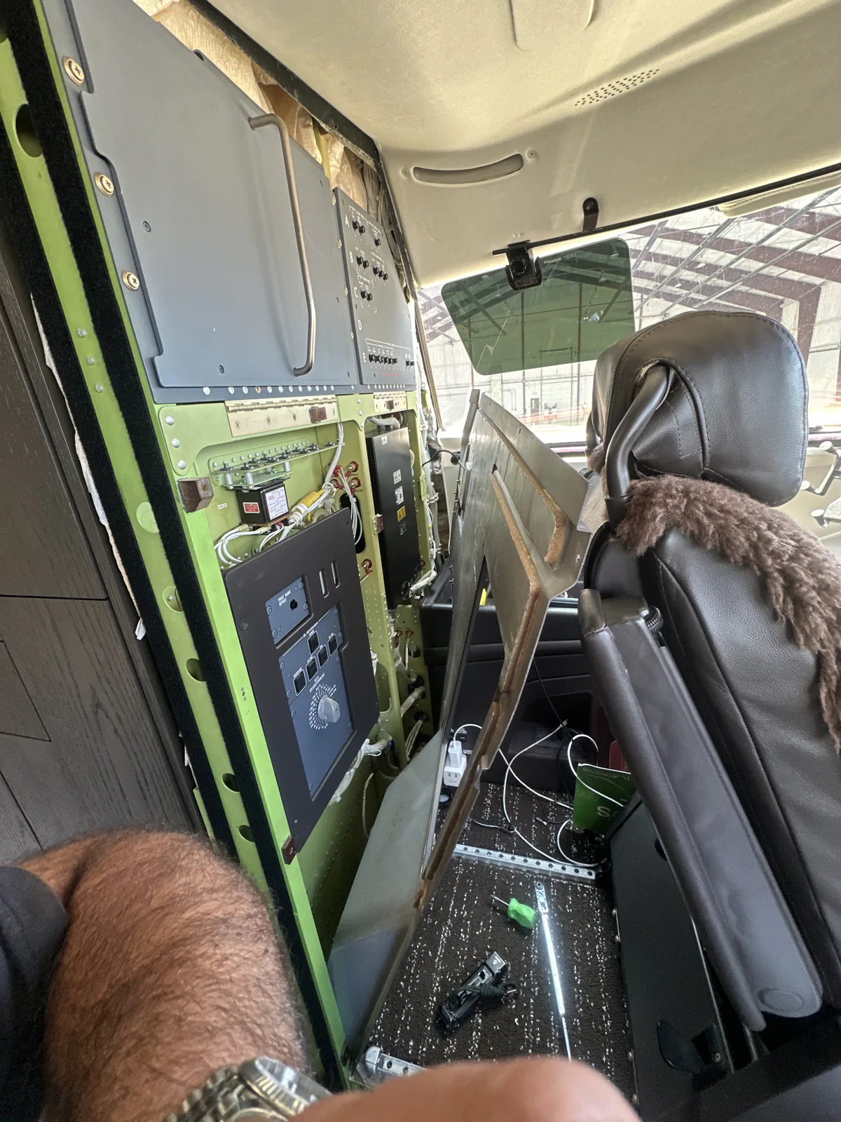 Flight-deck panel access.