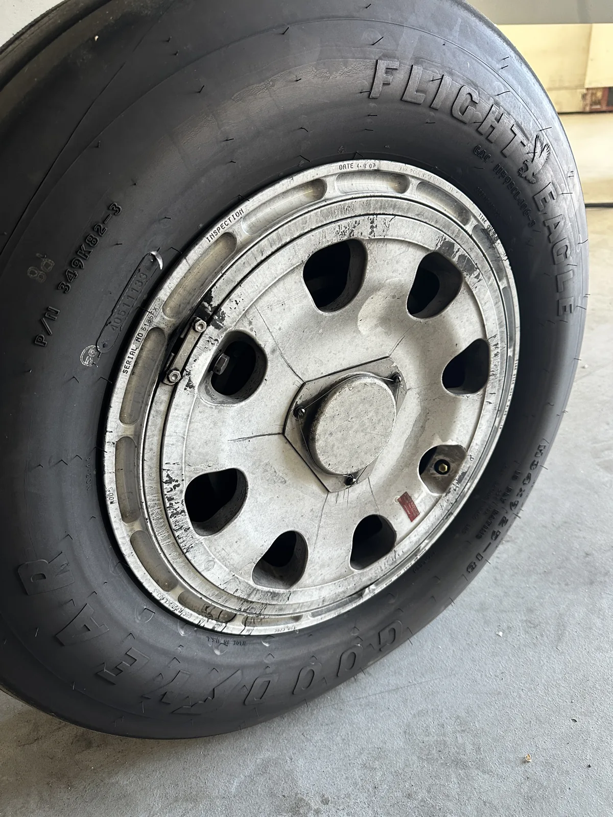 Wheel surface detail — first view.